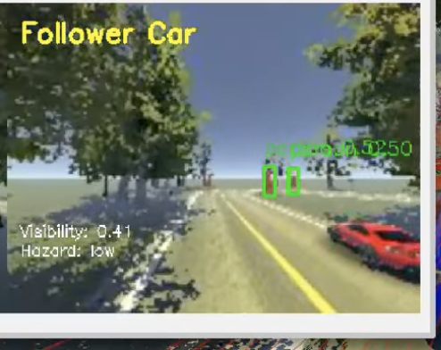 YOLO perception overlay from follower car camera